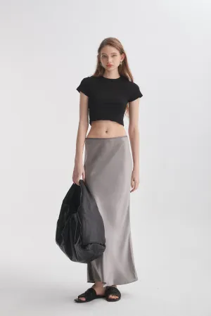 Satin Midi Skirt