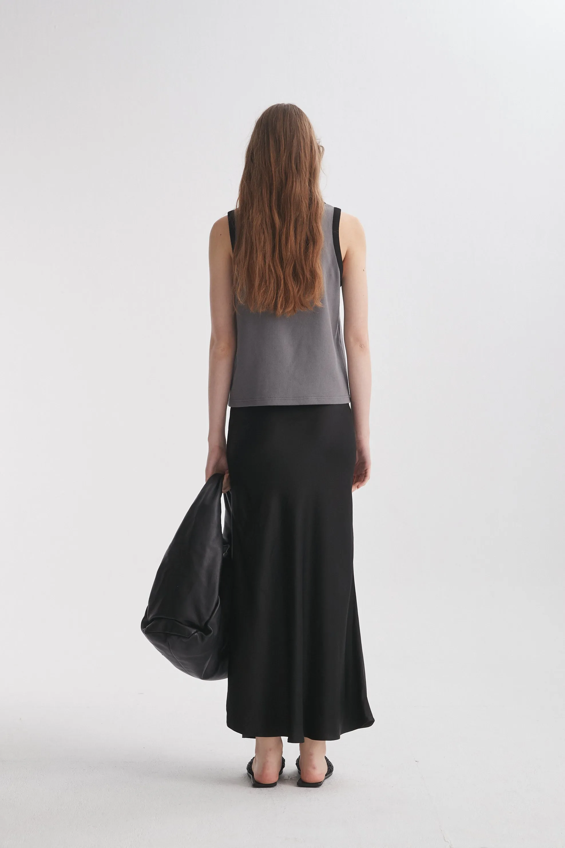 Satin Midi Skirt