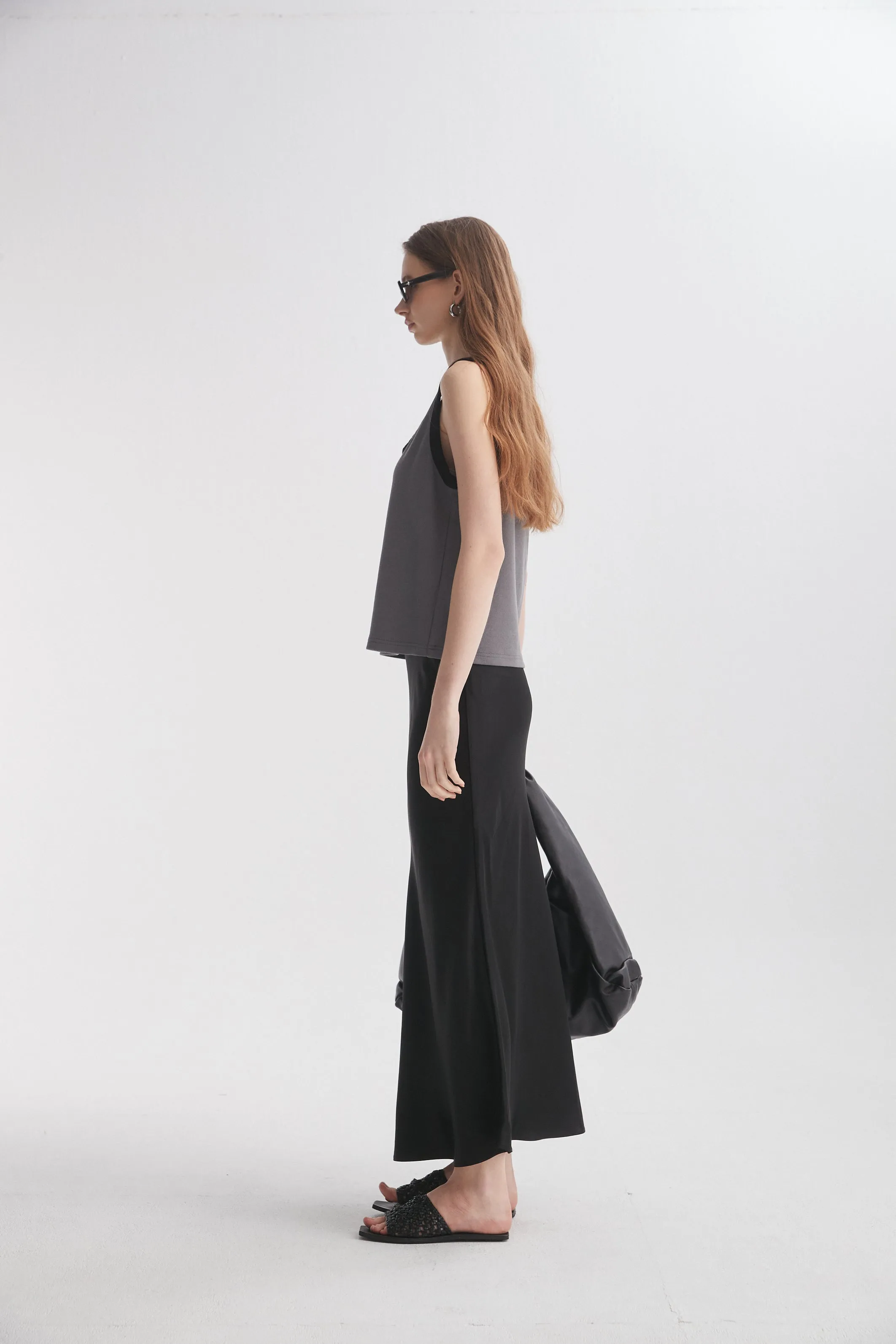 Satin Midi Skirt