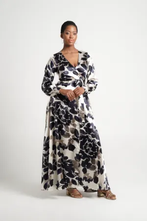Satin Wrap Dress