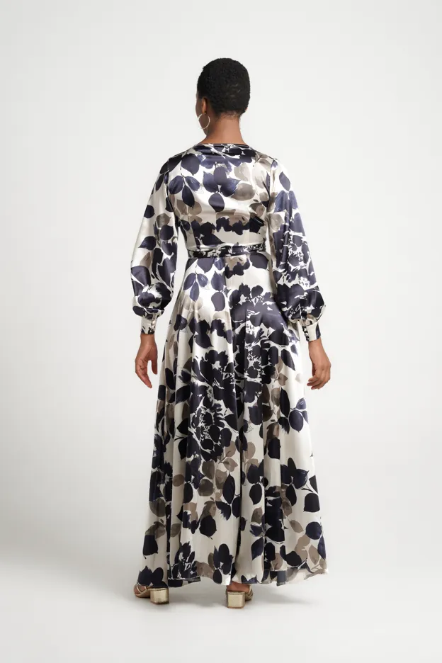 Satin Wrap Dress