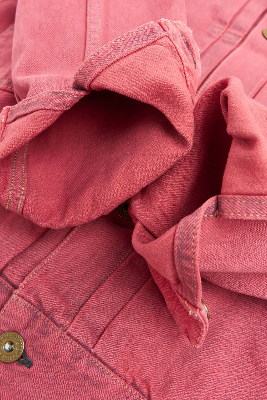 Scarti Lab Type 2 Jacket 703-ST820 Distressed Denim Red