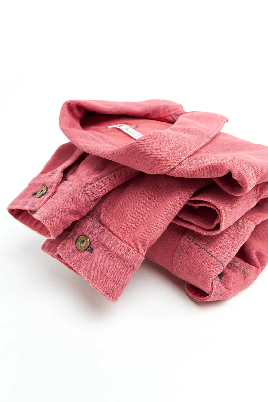Scarti Lab Type 2 Jacket 703-ST820 Distressed Denim Red