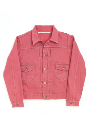 Scarti Lab Type 2 Jacket 703-ST820 Distressed Denim Red