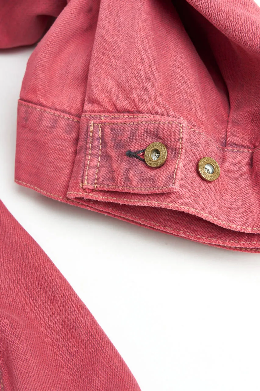 Scarti Lab Type 2 Jacket 703-ST820 Distressed Denim Red