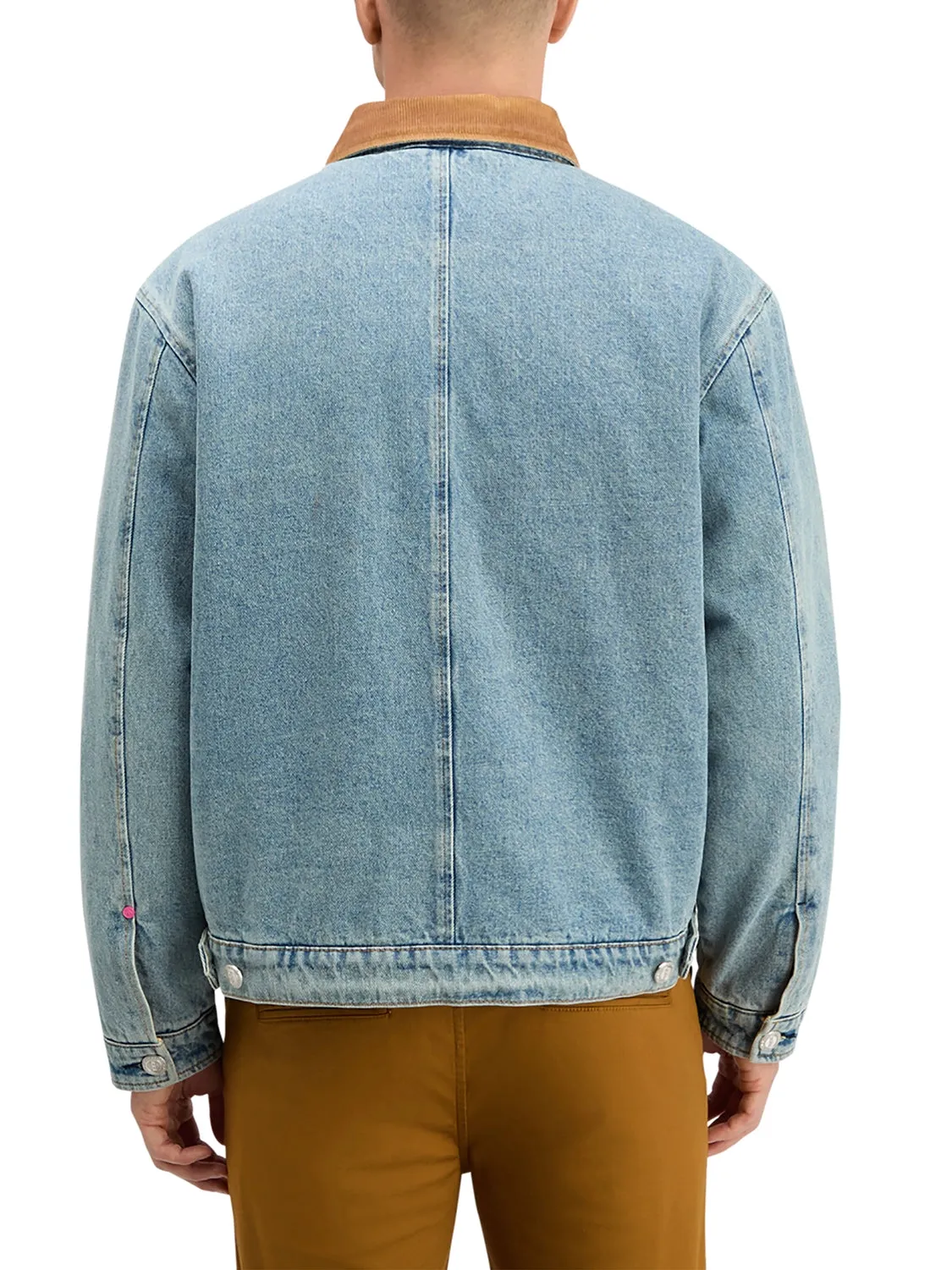 SCOTCH & SODA CORD COLLAR TEDDY LINED DENIM TRUCKER JACKET 178621