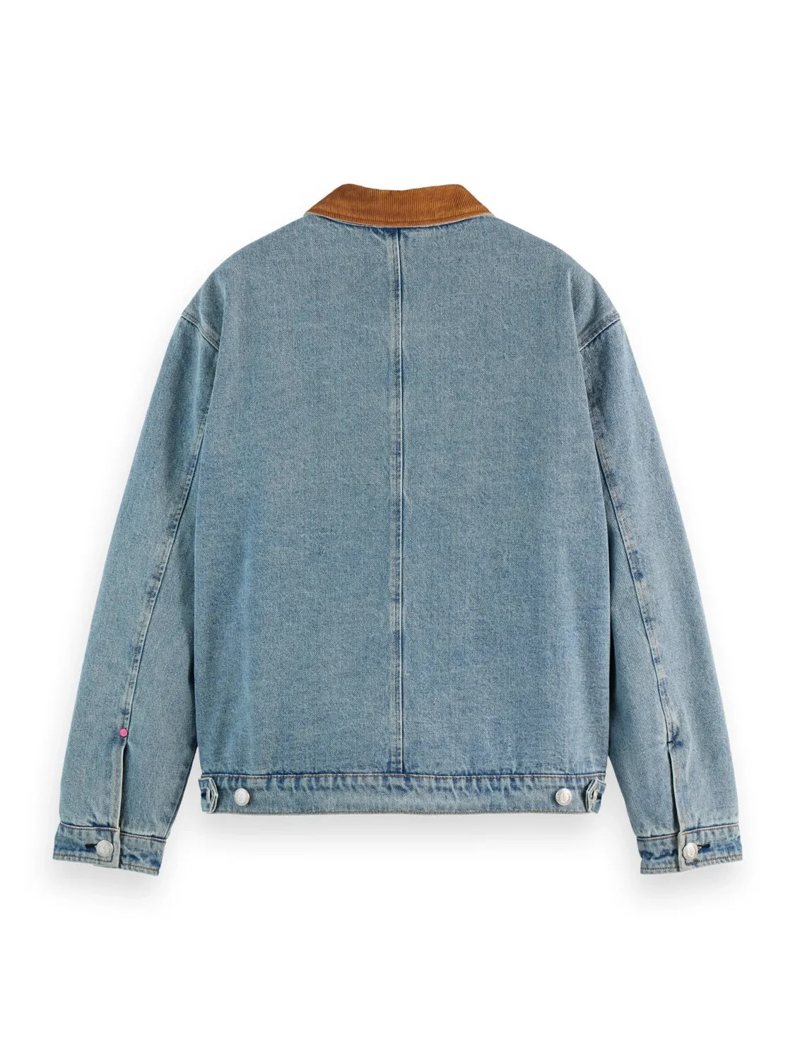 SCOTCH & SODA CORD COLLAR TEDDY LINED DENIM TRUCKER JACKET 178621