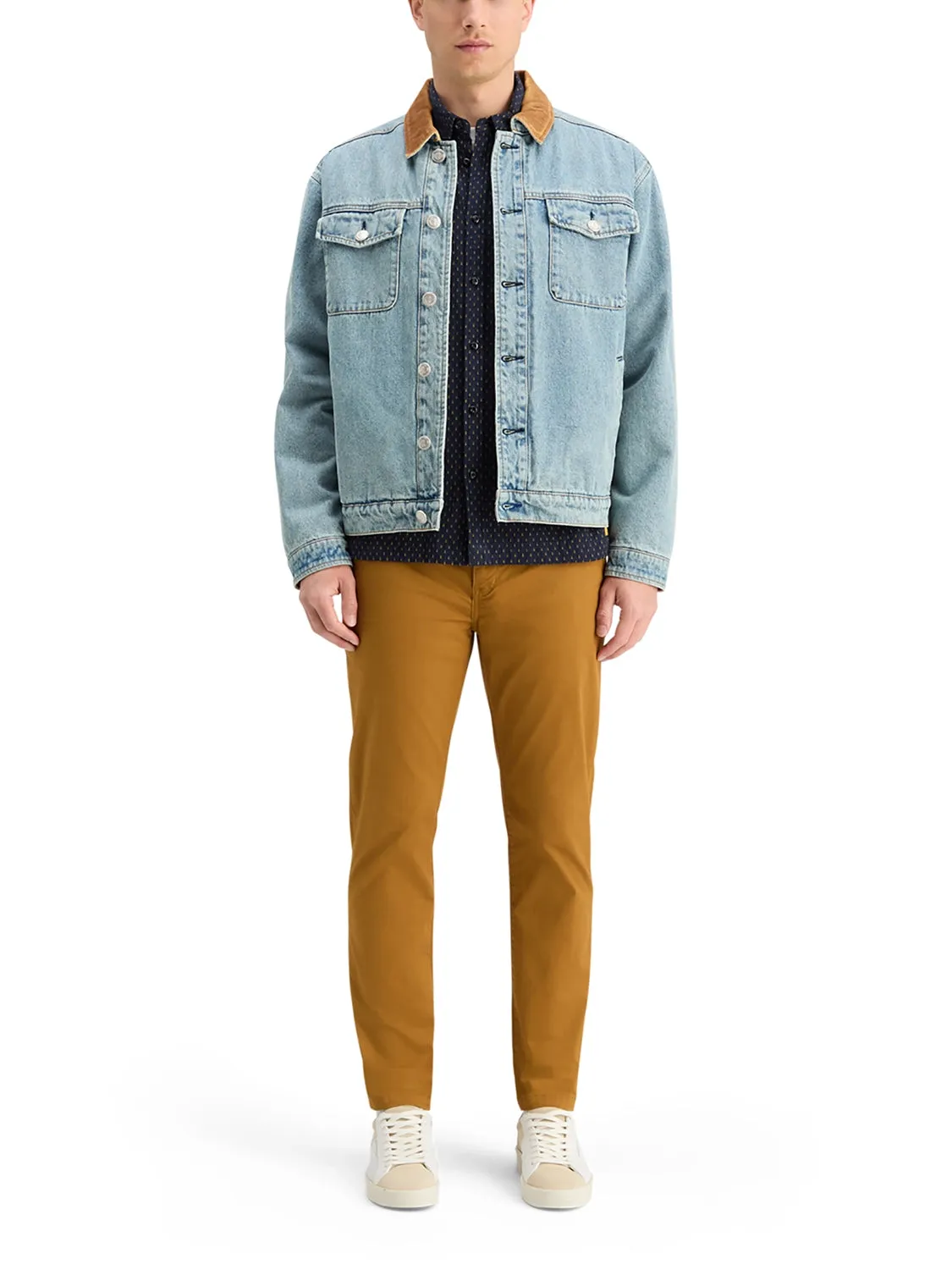SCOTCH & SODA CORD COLLAR TEDDY LINED DENIM TRUCKER JACKET 178621