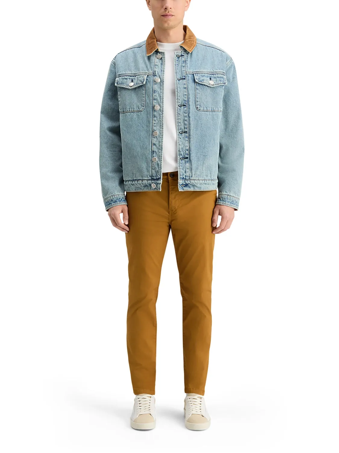 SCOTCH & SODA CORD COLLAR TEDDY LINED DENIM TRUCKER JACKET 178621