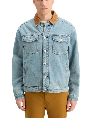 SCOTCH & SODA CORD COLLAR TEDDY LINED DENIM TRUCKER JACKET 178621