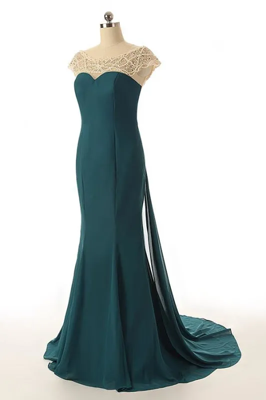 Sexy Mermaid Dagreen Prom Dress With Pearls