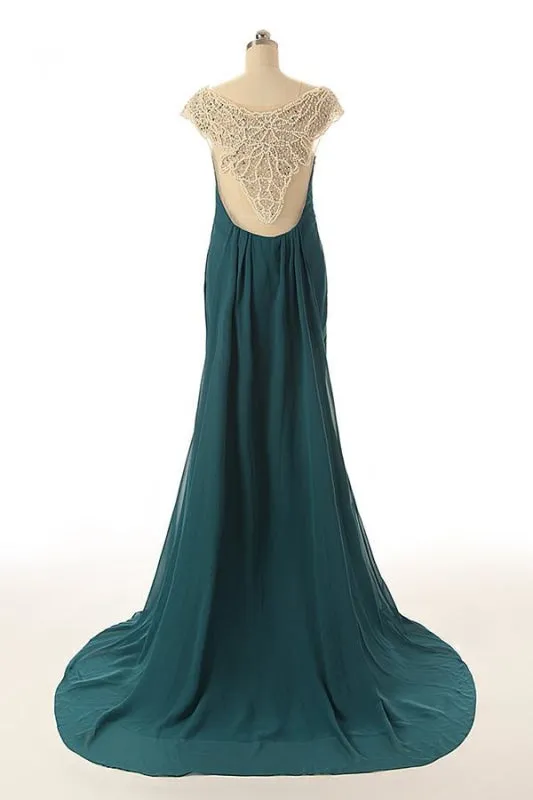 Sexy Mermaid Dagreen Prom Dress With Pearls
