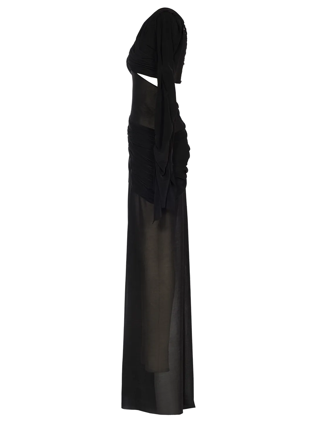 Sheer Wrap Bodycon Dress