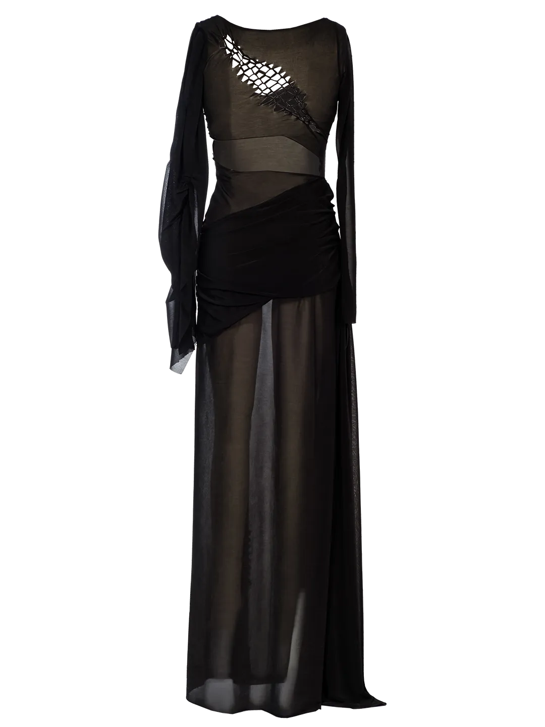 Sheer Wrap Bodycon Dress