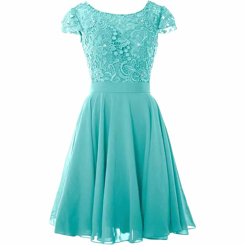 Short Lace Homecoming Dress Short Party Gown Cap Sleeve Middle Length Mother of The Bride Dress