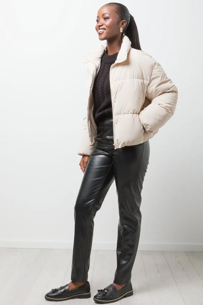 Short Puffer Jacket Natural