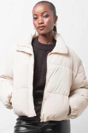 Short Puffer Jacket Natural