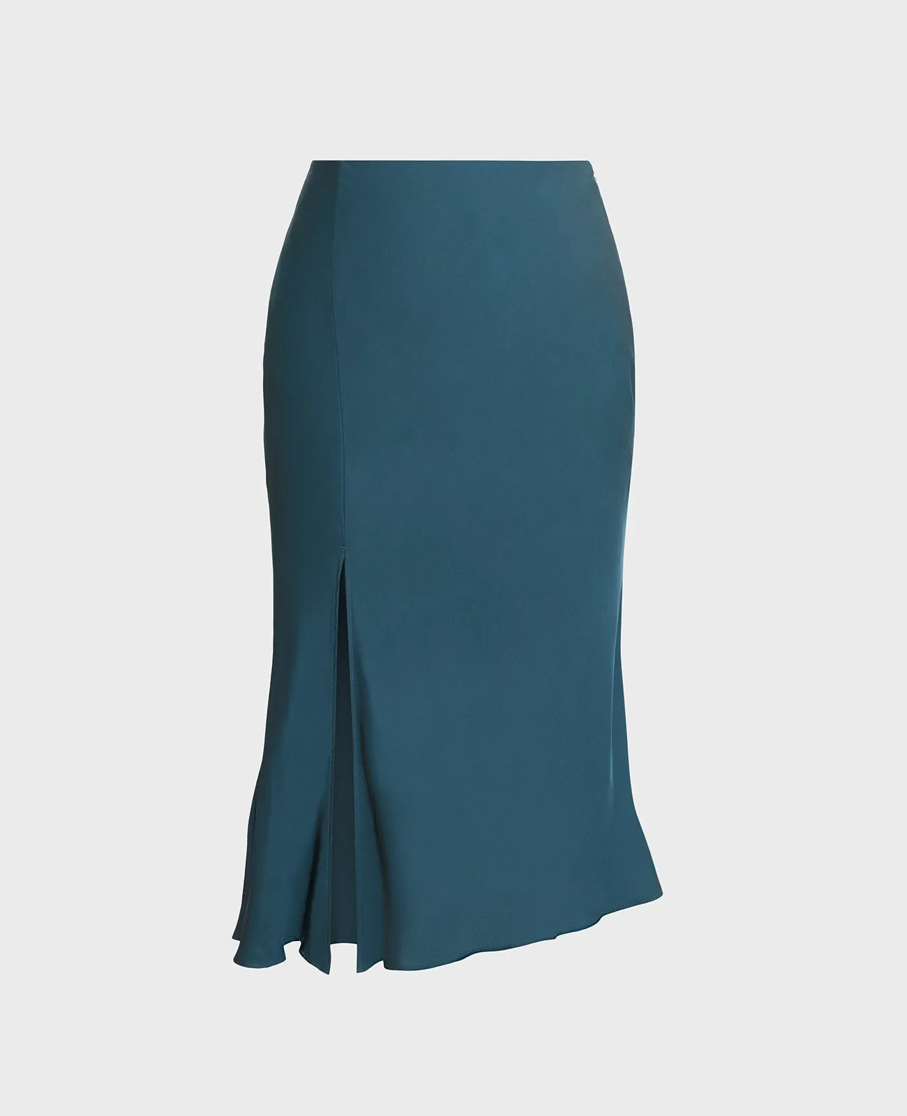 Silk Asymmetric Wrap Skirt