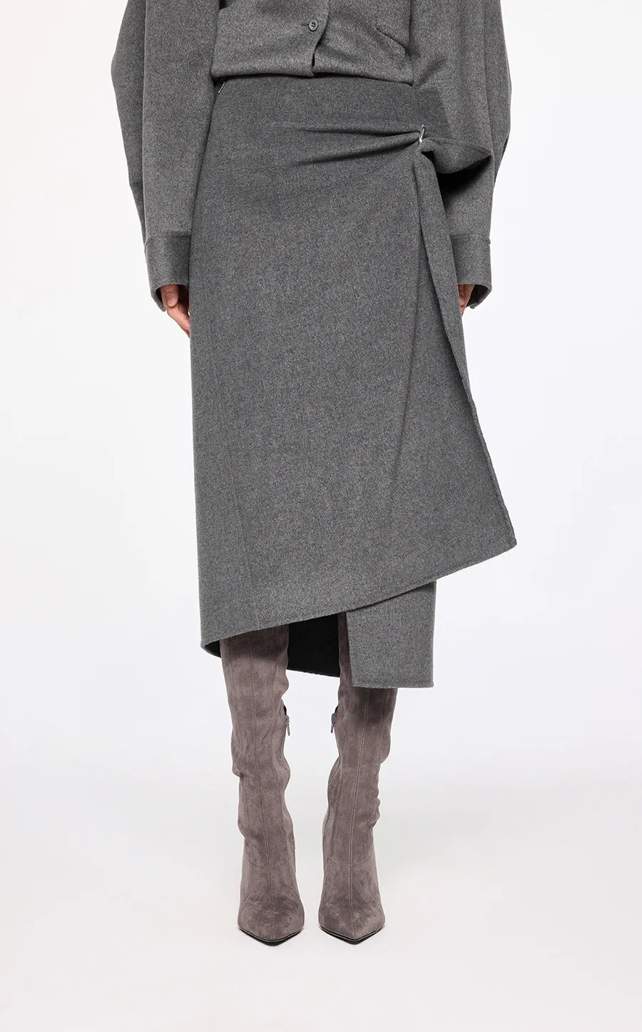 Skirt / JNBY Asymmetric Wool Skirt
