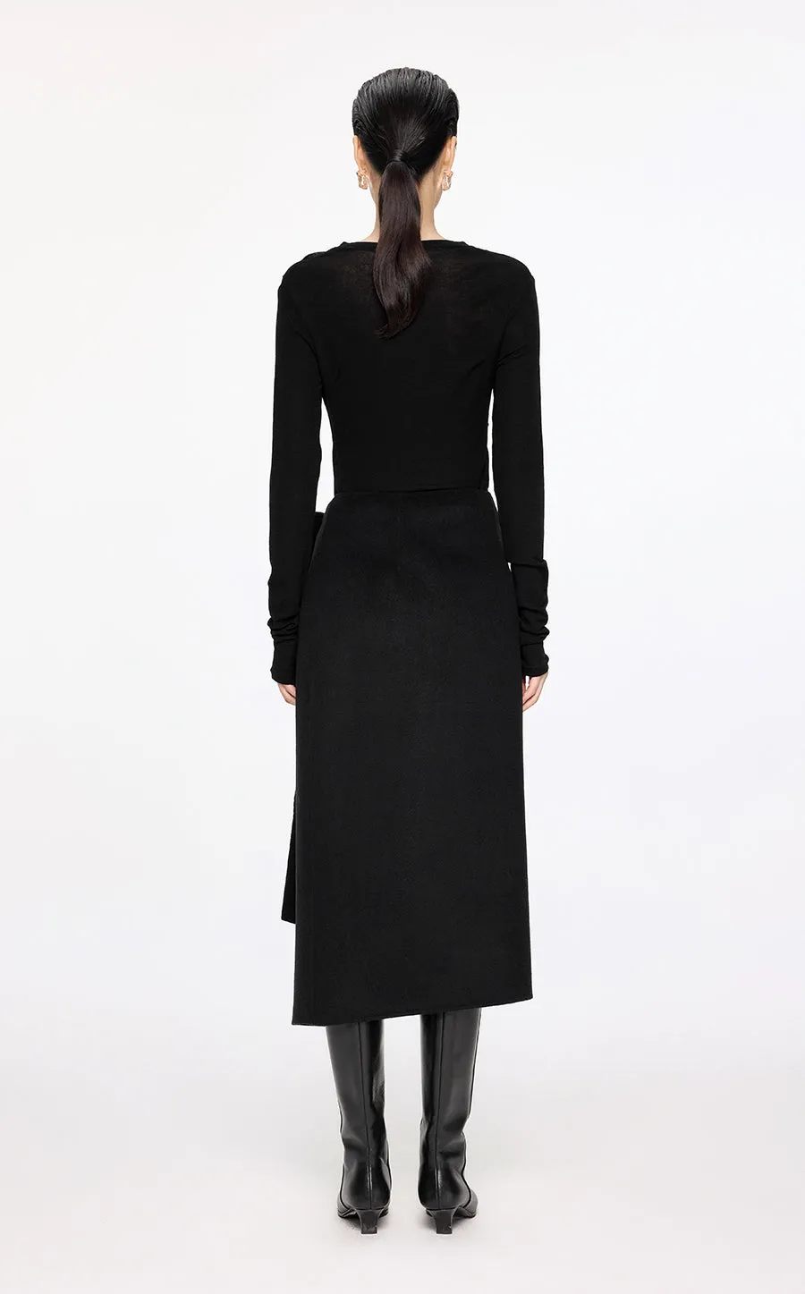 Skirt / JNBY Asymmetric Wool Skirt
