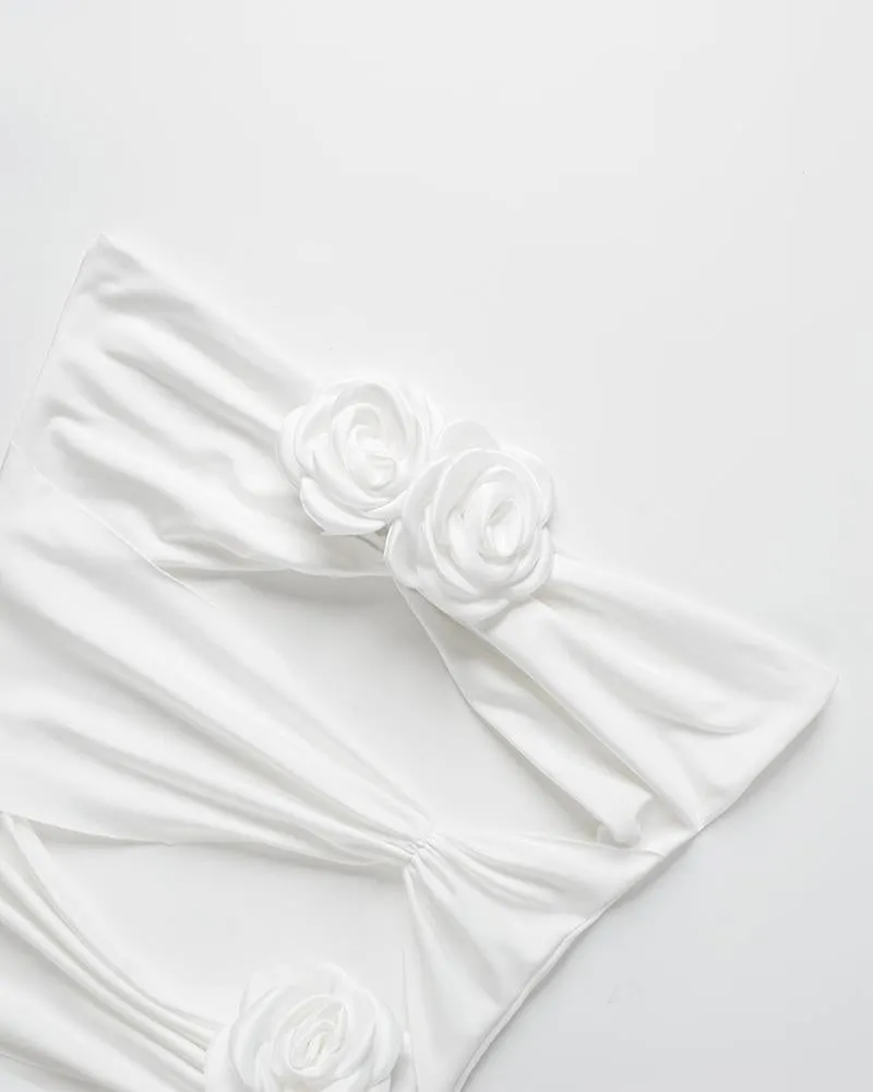 Skyscore Wrap Rose Tube Dress