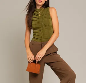 Sleeveless Ruched Bodysuit