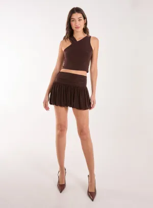 Slinky Puffball Mini Skirt
