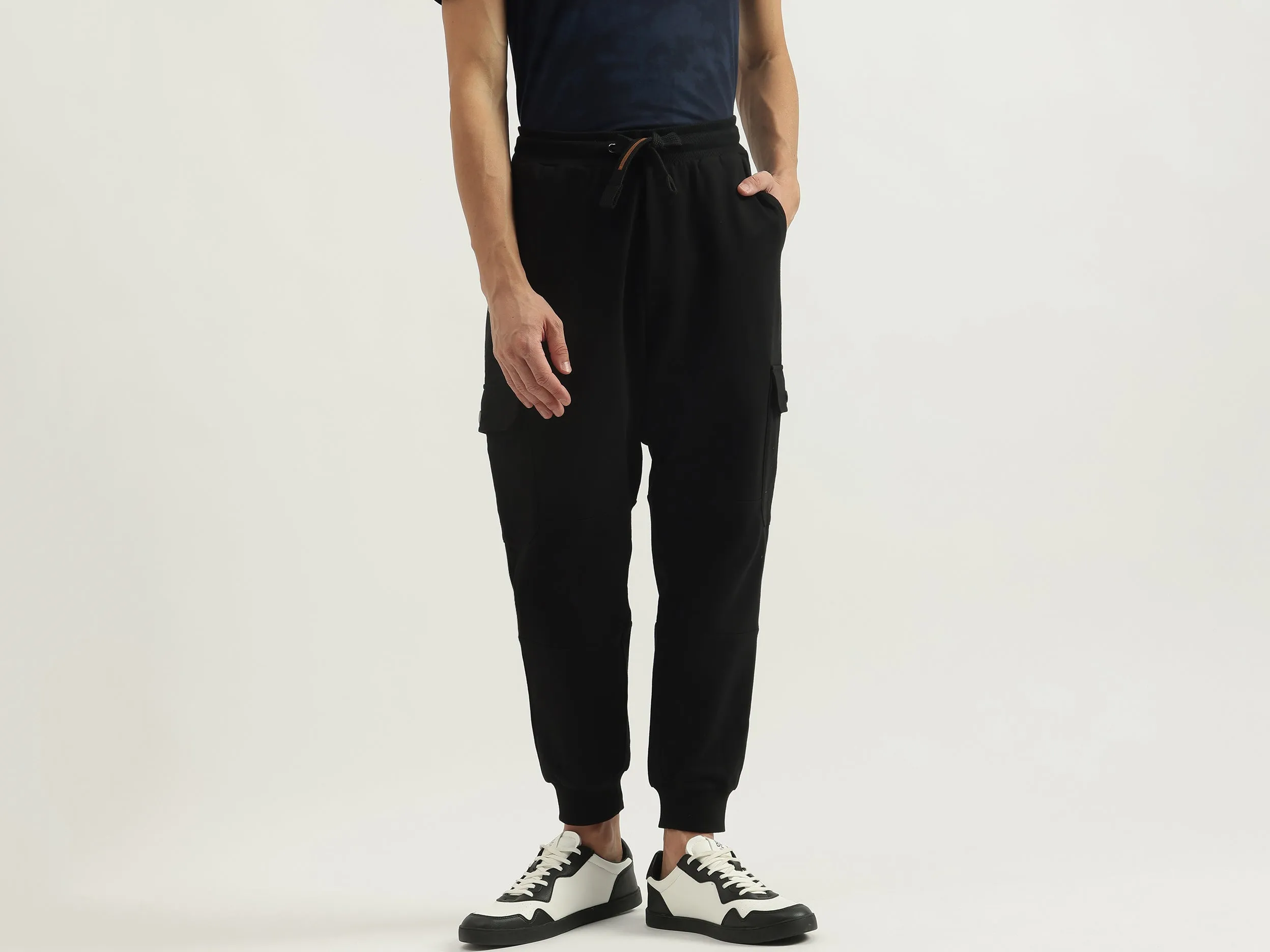 Solid Baggy Fit Track Pants