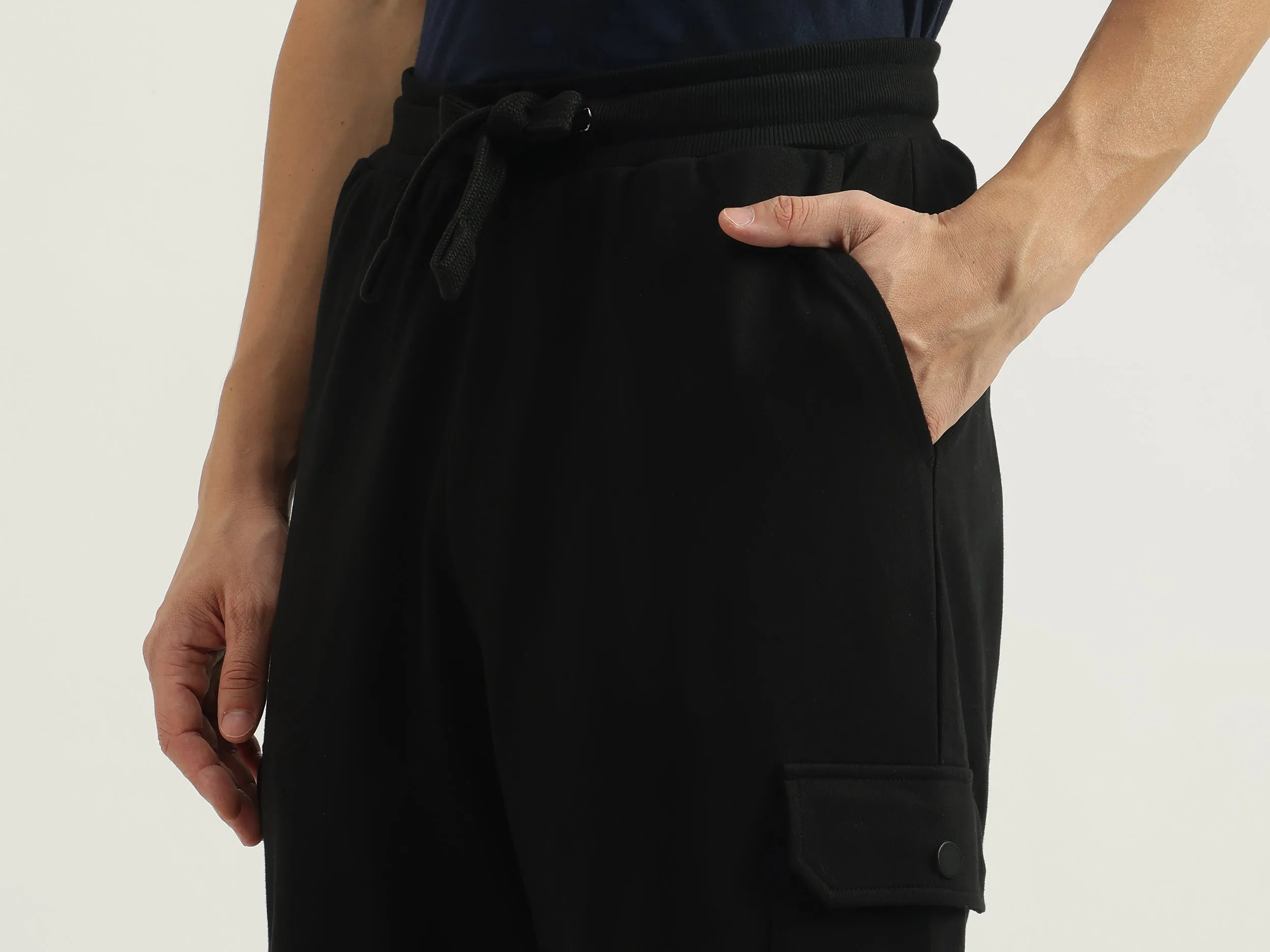 Solid Baggy Fit Track Pants