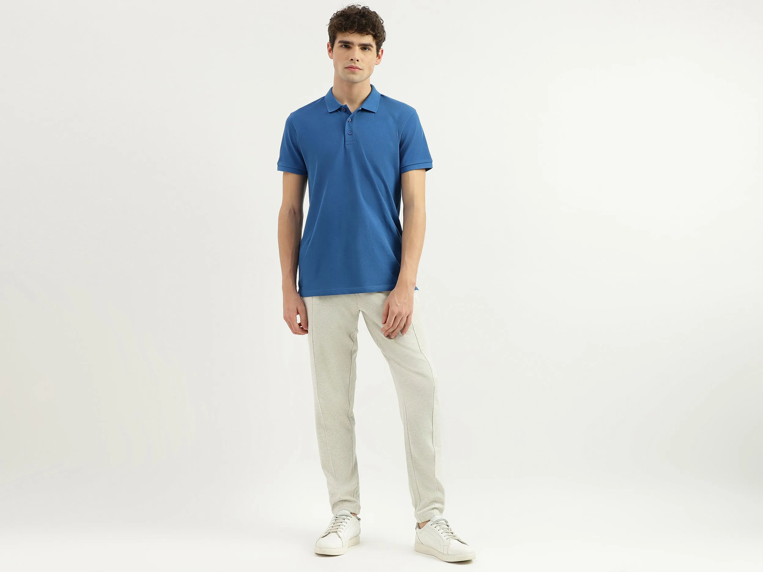 Solid Mid Rise Regular Fit Track Pants