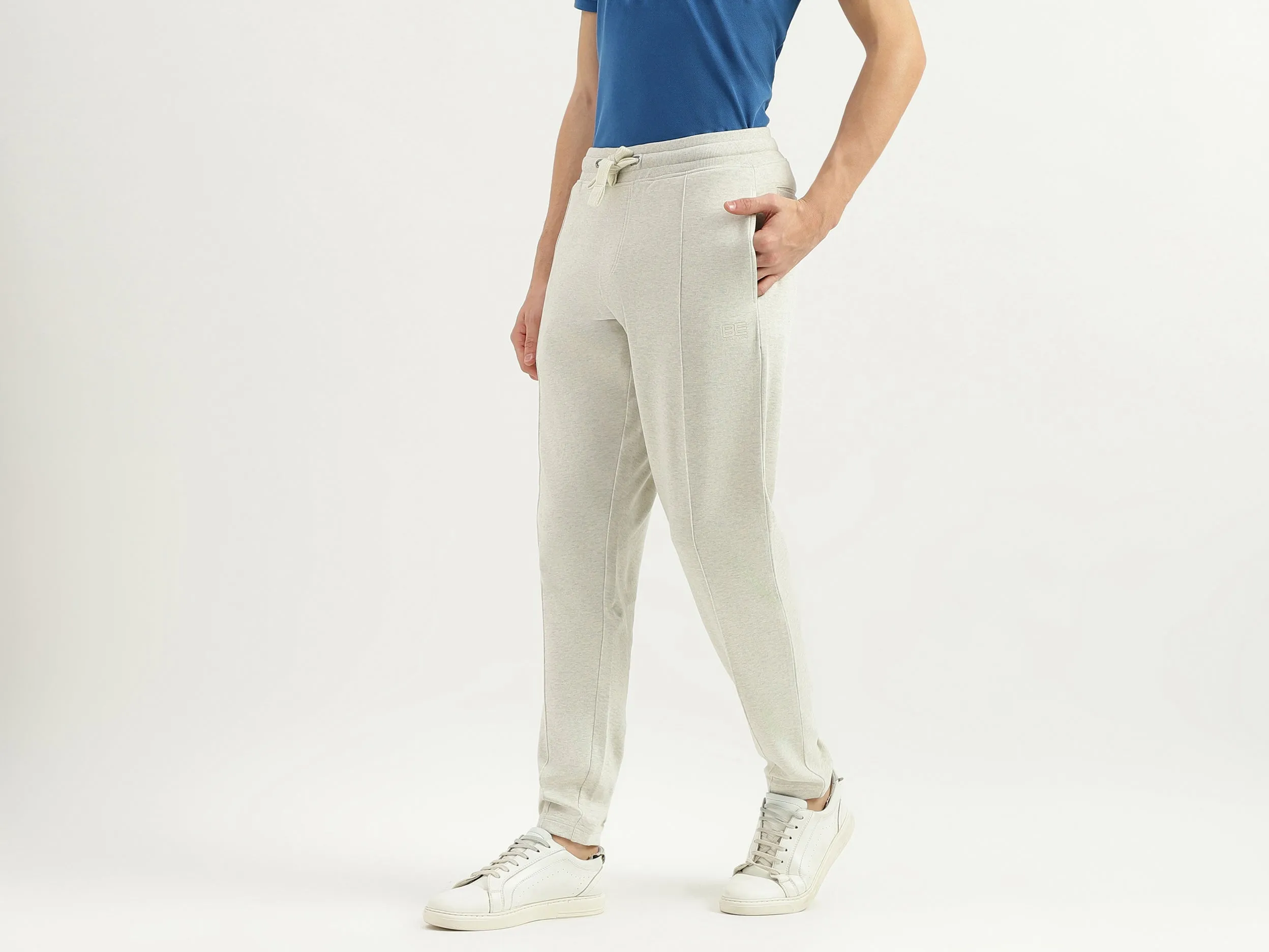 Solid Mid Rise Regular Fit Track Pants