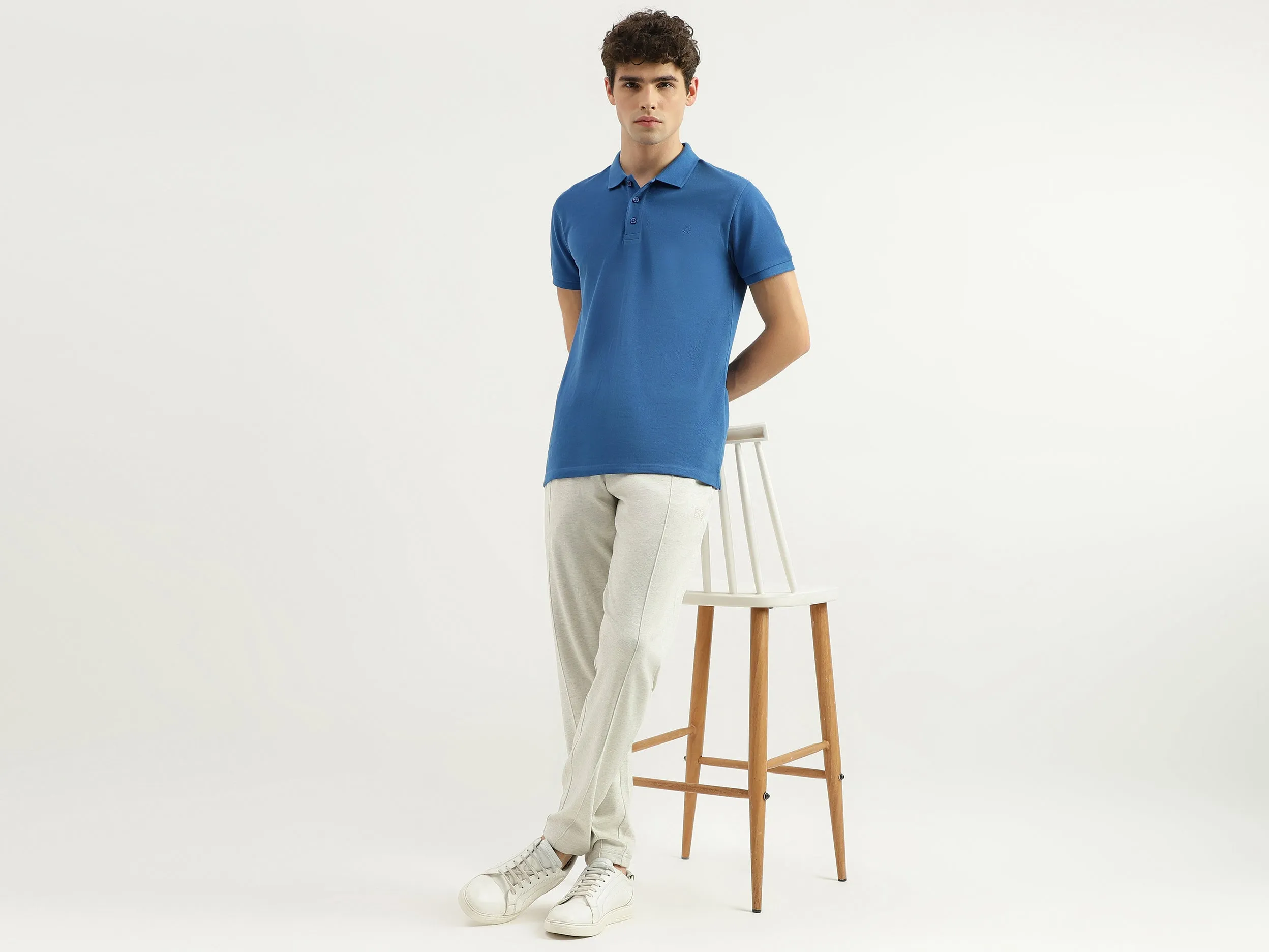 Solid Mid Rise Regular Fit Track Pants