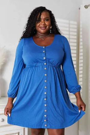 Sophia Scoop Neck Empire Waist Long Sleeve Magic Dress