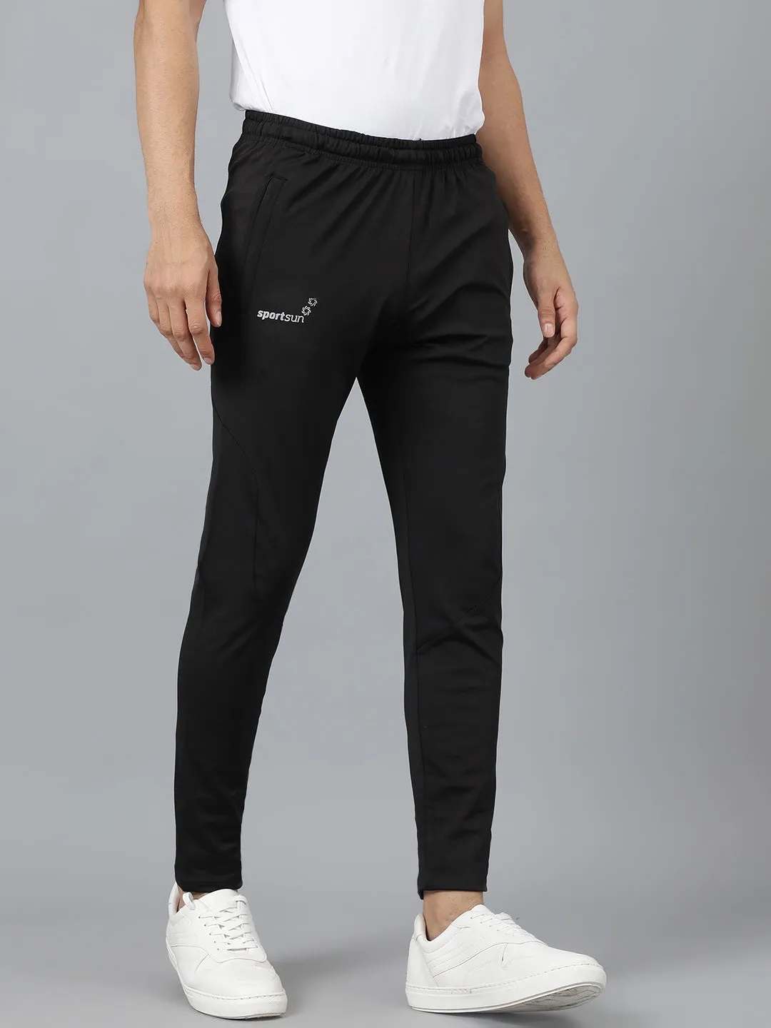 Sport Sun Solid Men Black Pro Track Pant