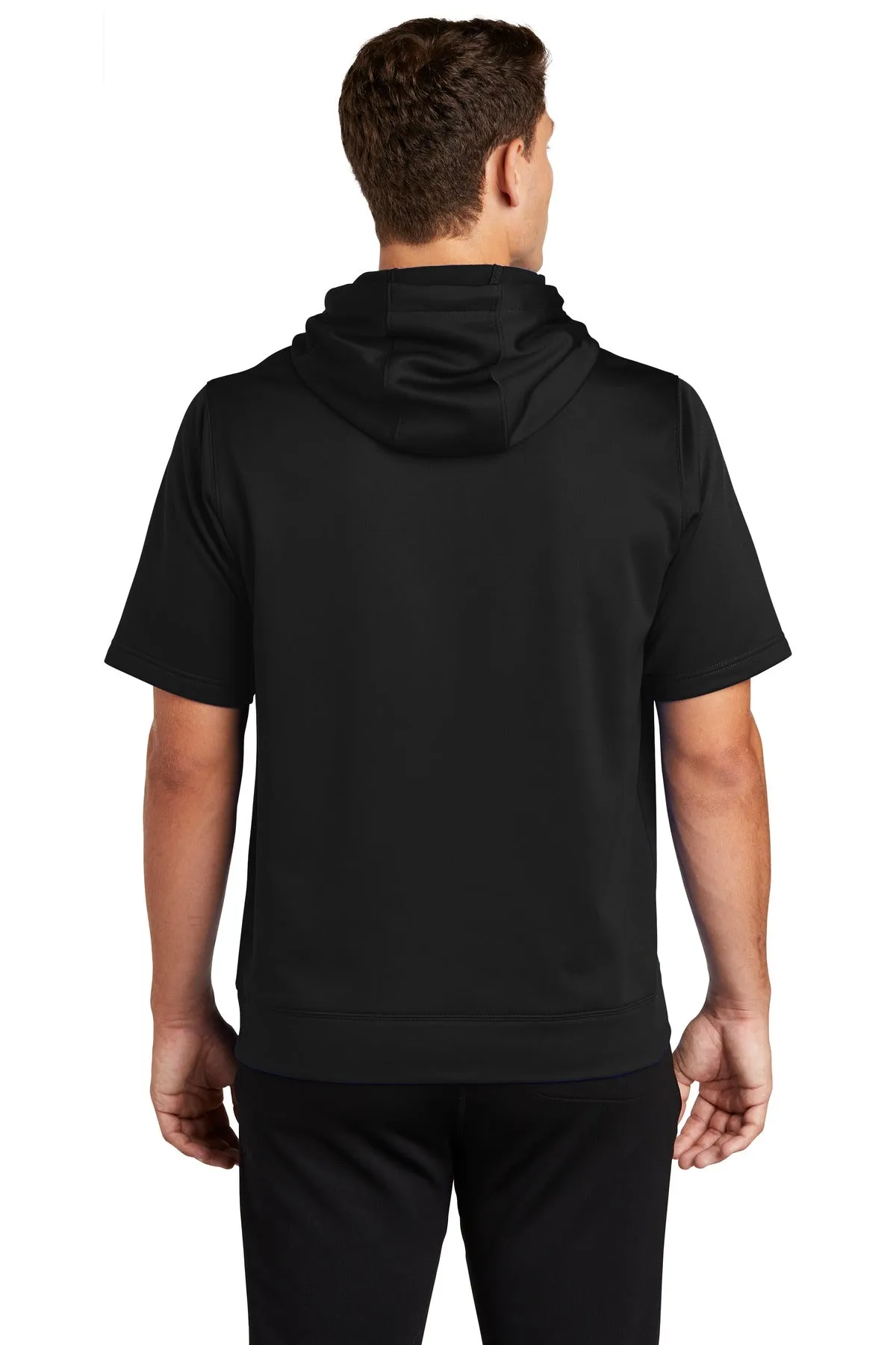 Sport-Tek  Sport-Wick  Fleece Short Sleeve Hooded Pullover. ST251 Black