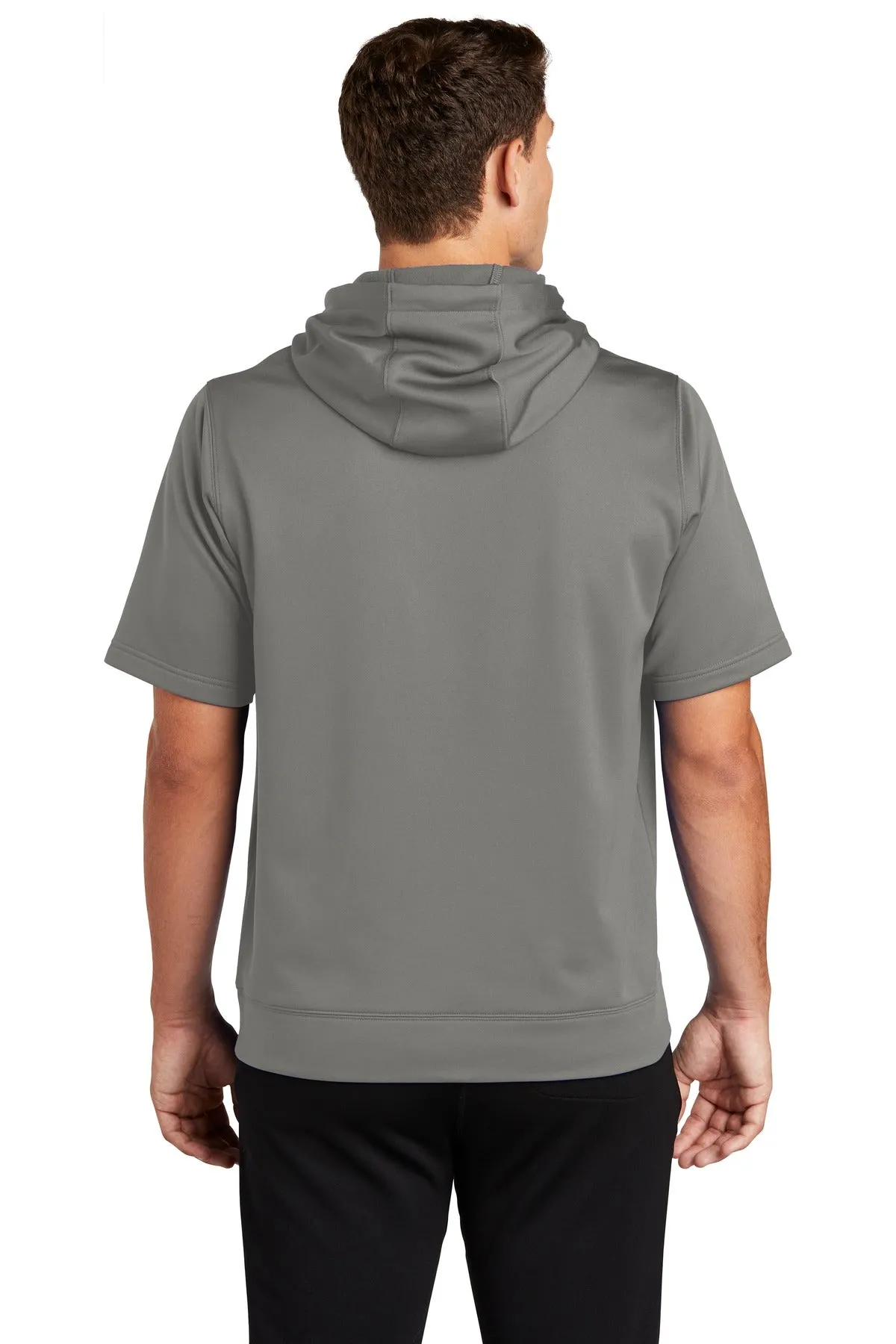 Sport-Tek  Sport-Wick  Fleece Short Sleeve Hooded Pullover. ST251 Dark Smoke Grey
