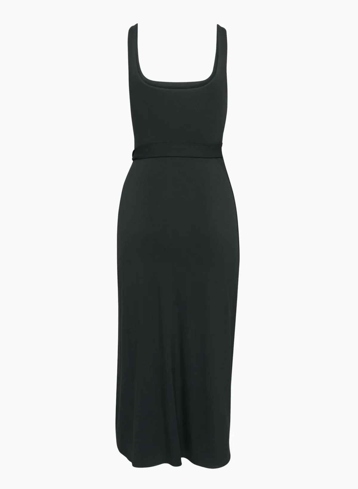 Squareneck Wrap Midi Dress