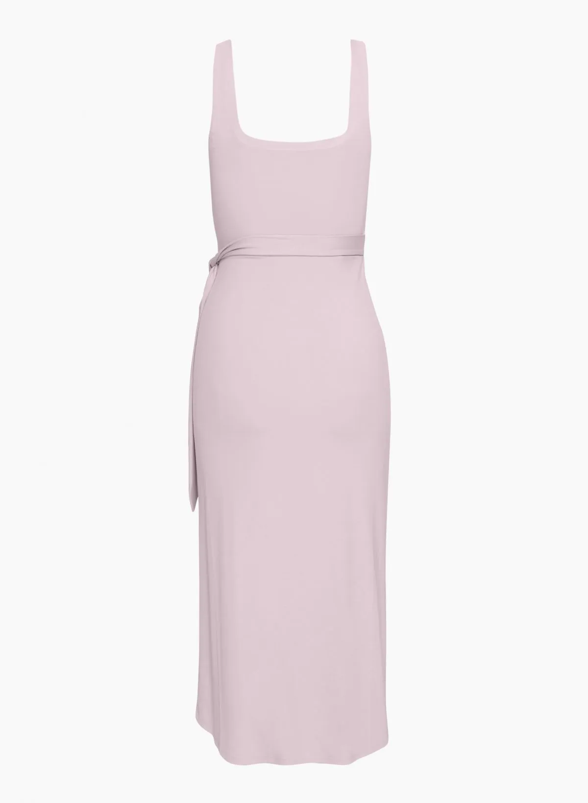 Squareneck Wrap Midi Dress