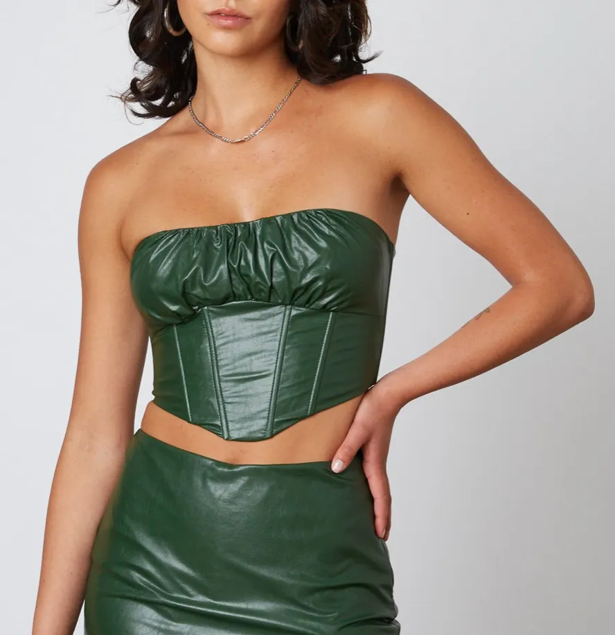 Strapless Corset Crop Top