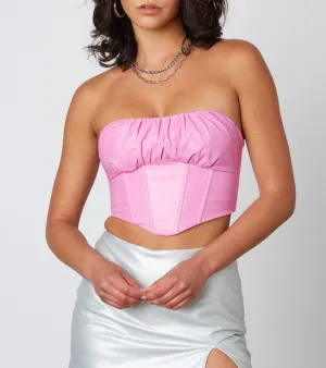 Strapless Corset Crop Top