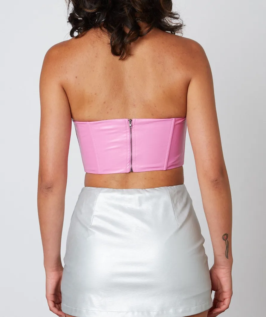 Strapless Corset Crop Top