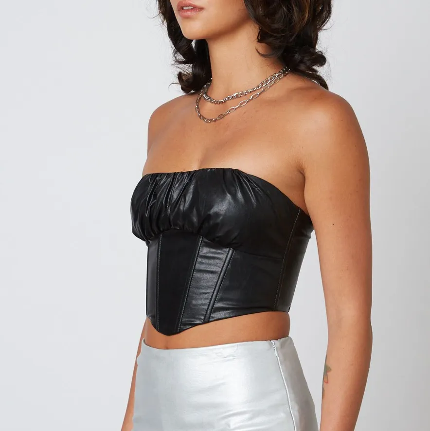 Strapless Corset Crop Top
