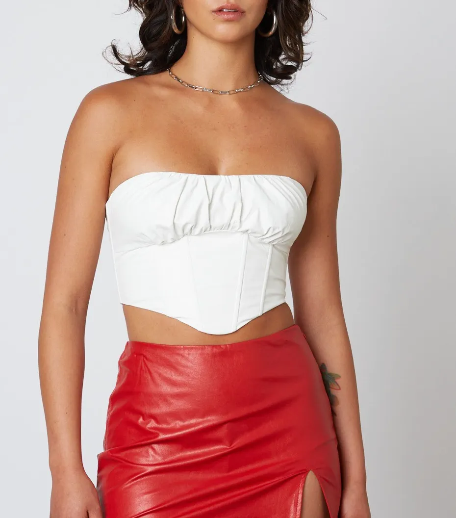 Strapless Corset Crop Top