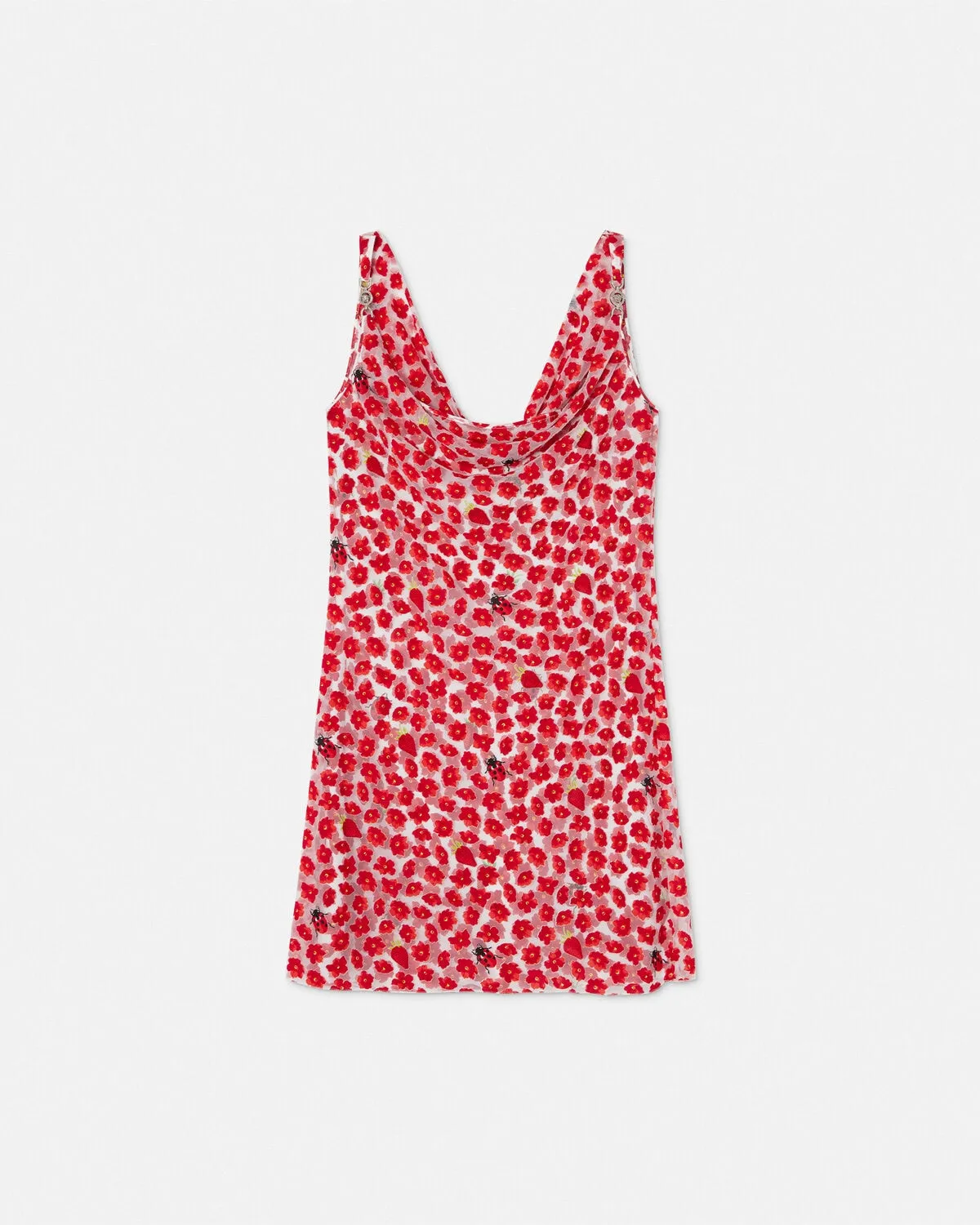 Strawberry Garden Devoré Slip Mini Dress
