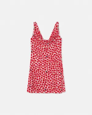 Strawberry Garden Devoré Slip Mini Dress