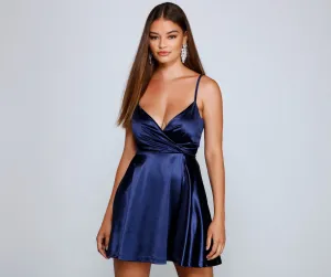 Stunning Style Stylish Satin Skater Dress