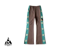 Stuntman Star Track Pants "Brown & Teal"