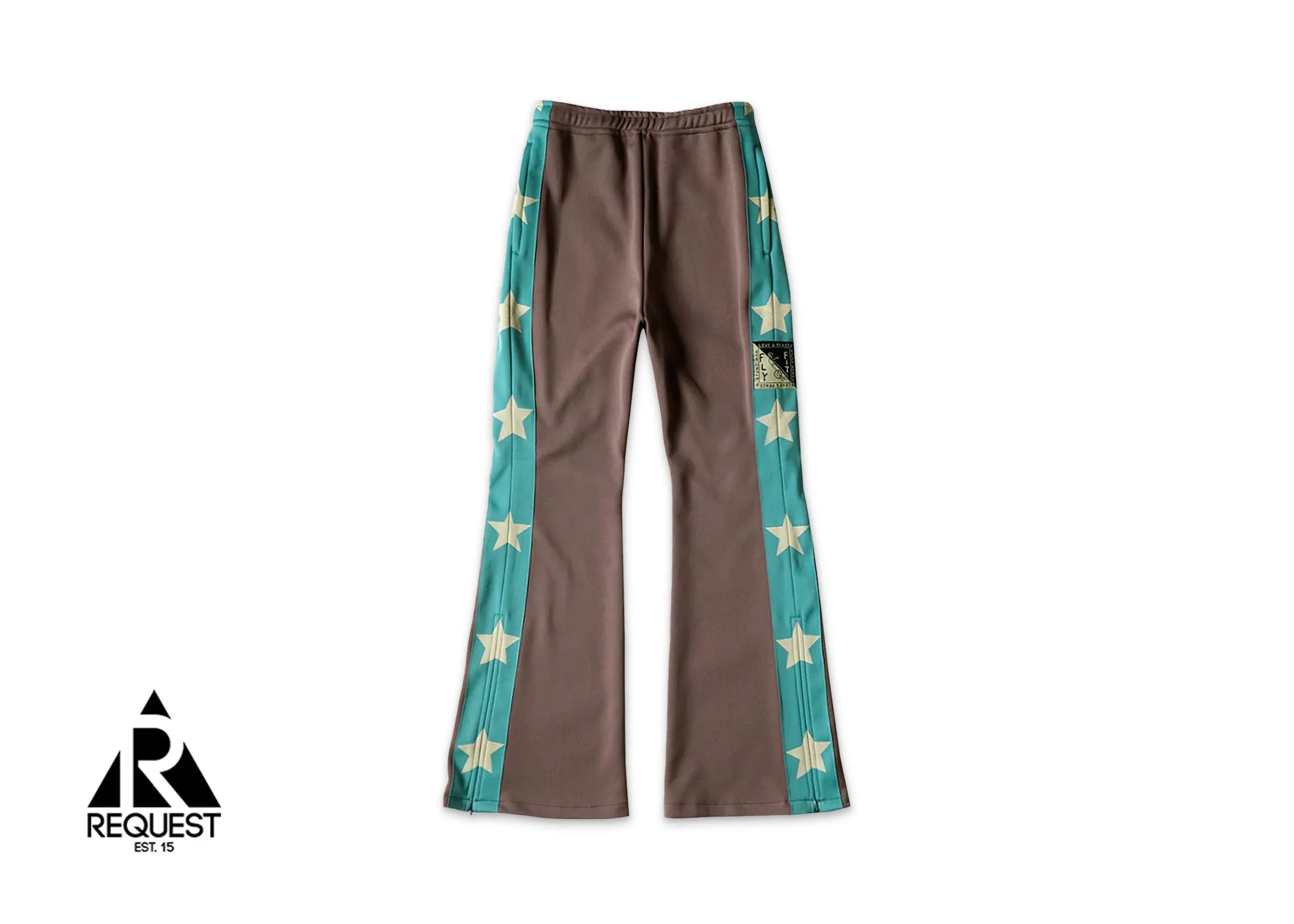 Stuntman Star Track Pants "Brown & Teal"