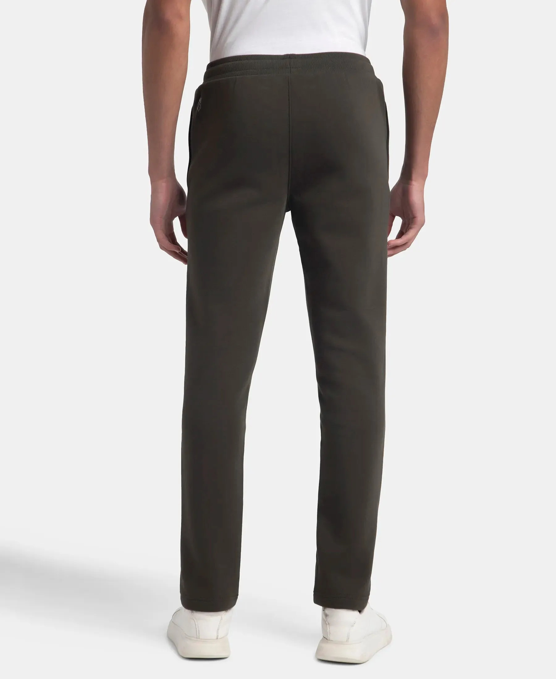 Super Combed Cotton Rich Fleece Trackpants with StayWarm Technology - Olive