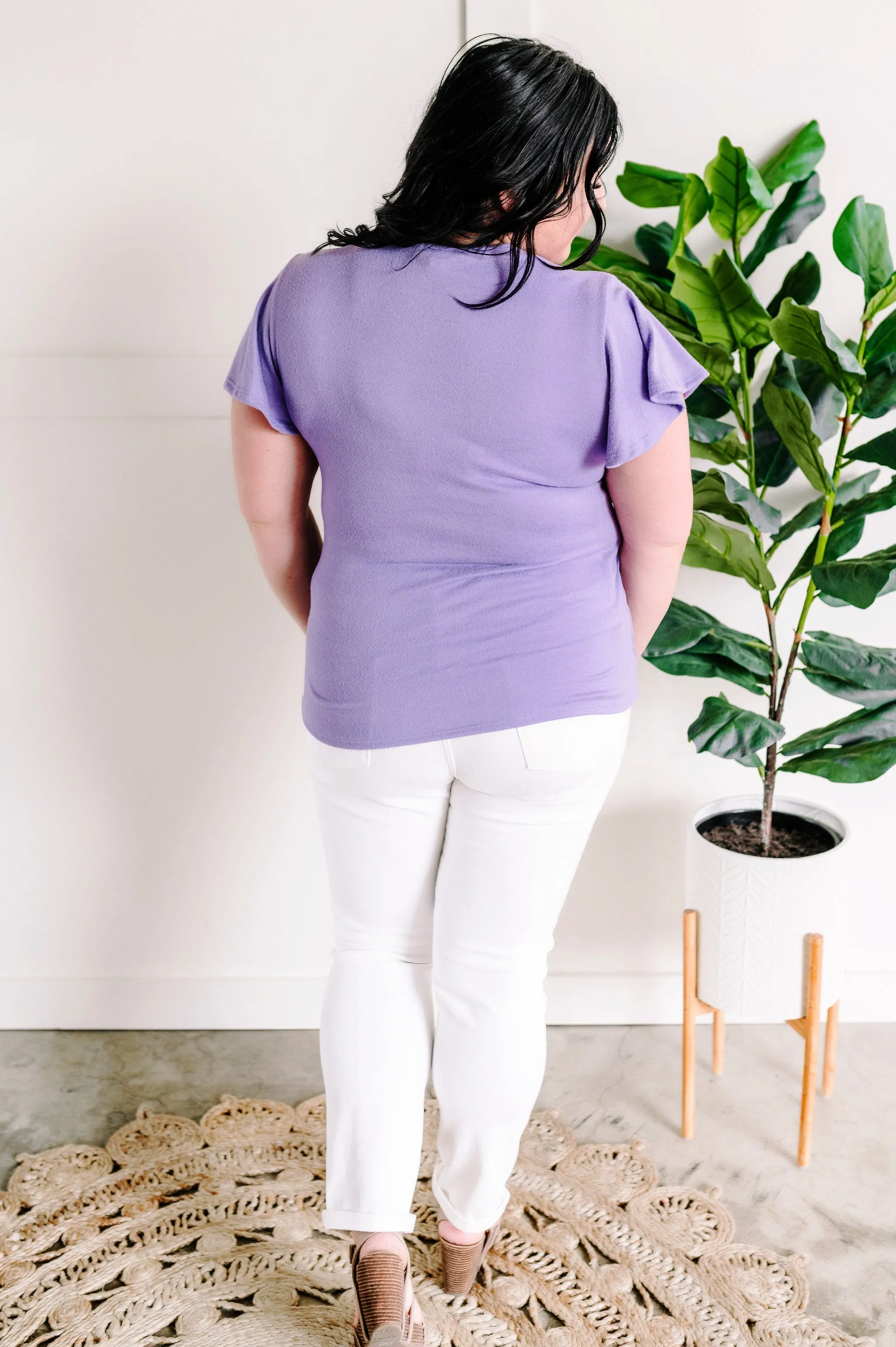 Surplice Front Top In Enchanted Lilac